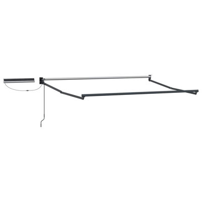Walplus Electric Retractable Awning Frame Anthracite 3.5 X 2 M Steel