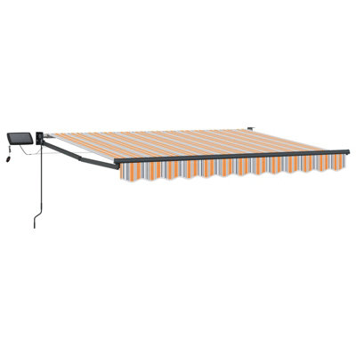 Walplus Manual Retractable Awning With Leds 3.5 X 2.5 M