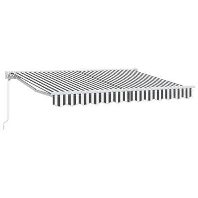 Walplus Manual Retractable Awning Anthracite And White 3.5 X 2.5 M from B&Q