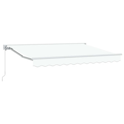 Walplus Manual Retractable Awning White 3.5 X 2.5 M