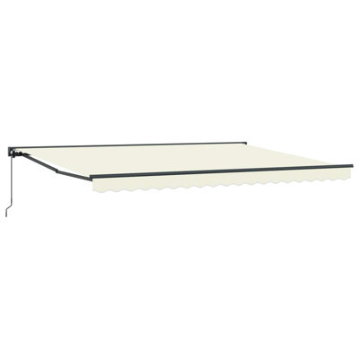 Walplus Manual Retractable Awning Cream 4.5 X 3.5 M from B&Q