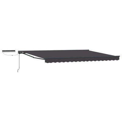 Walplus Electric Retractable Awning Anthracite 4.5 X 3.5 M from B&Q