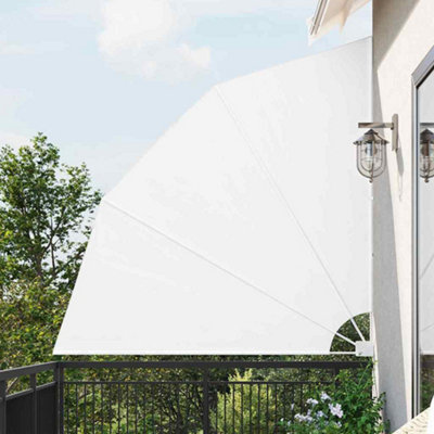 Berkfield Balcony Privacy Screen White 210 X 210 Cm Fabric from B&Q
