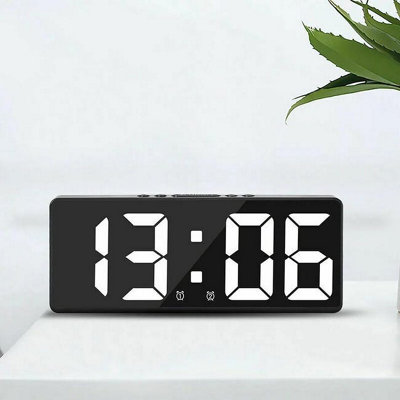 B&Q 1 Pack Large Smart Digital Wall Clock With Time Date Control, Sound Activation, And Countdown Timer Function Via App