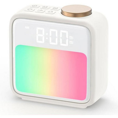 B&Q 1 Pack Sunrise Alarm Clock With 6 Nature Sounds And A 10-Color Nightlight, Dual Sun, Sleep Aid Snooze Function
