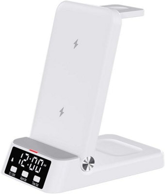 B&Q 25 Pack 25W Wireless Fast Charging Station With Clock For Samsung Phones, Headphones, And Watches S60 Edition Flip Fold Series