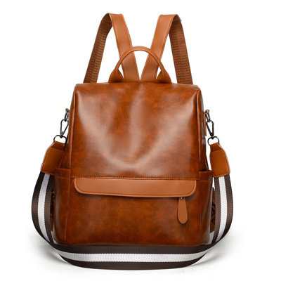 B&Q Women's Soft Leather Backpack Brown