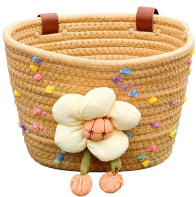 B&Q Khaki Cartoon Bicycle Basket For Children