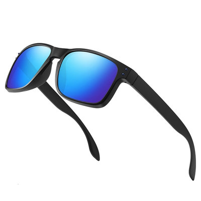 B&Q Polarised Sports Sunglasses For Fishing Cycling And Outdoor Activities Black Blue Pc