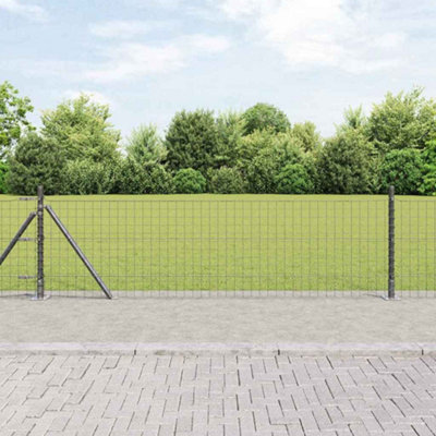 Berkfield Fence Post 52 Pcs Silver 3.2 X 3.2 X 70 Cm Steel from B&Q