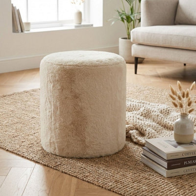 Garden Greatness Maison Faux Fur Storage Stool Soft from B&Q