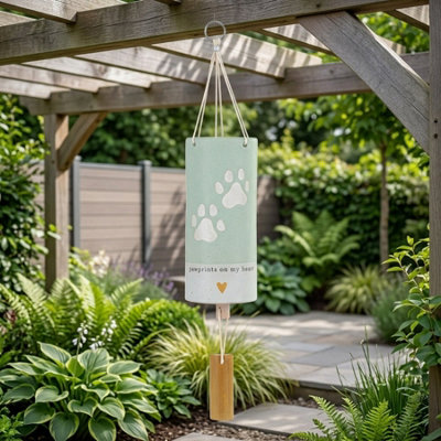  - Playful Paw Prints Hanging Wind Chime