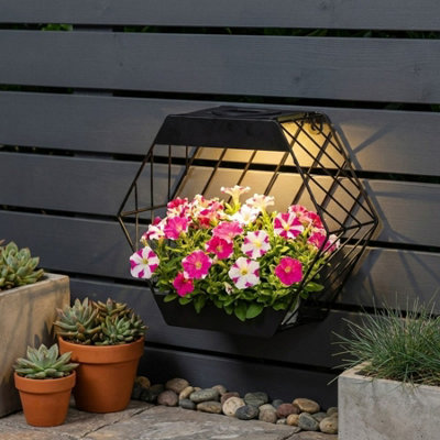 Garden Greatness Lunaria Solar Hexagonal Wall Planter from B&Q