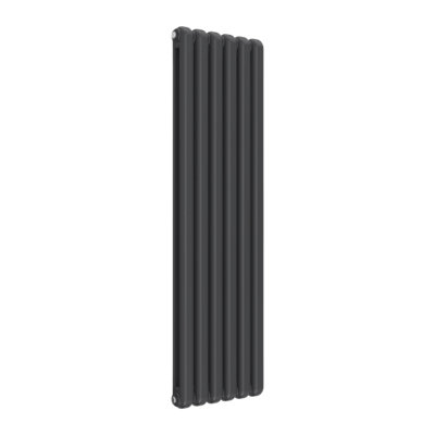 Reina Coneva  Vertical Contemporary Column Radiator 1500 X 440mmAnthracite from B&Q