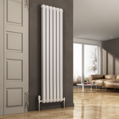 Reina Coneva  Vertical Contemporary Column Radiator 1500 X 440mmWhite from B&Q