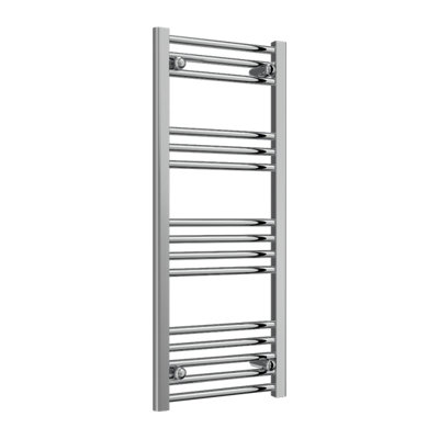 Reina Capo Flat Heated Designer Ladder Towel Rail1000 X 400 mmChrome from B&Q
