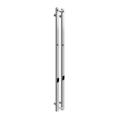 Reina Todi Heated Vertical Towel Rail With Hooks1200 X 108 mmChrome from B&Q
