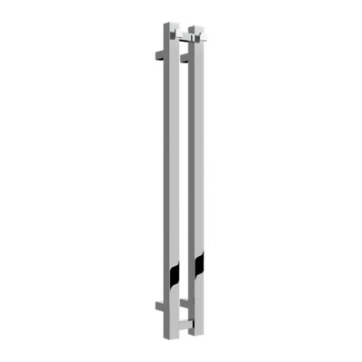 Reina Todi Heated Vertical Towel Rail With Hooks800 X 108 mmChrome from B&Q