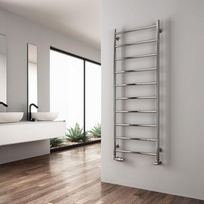 Reina Savio Designer Ladder Towel Rail1360 X 500mmPolished Stainless Steel from B&Q