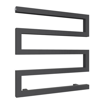 Reina Serpe S-Shaped Central Heating Towel Radiator510 X 500mmAnthracite from B&Q