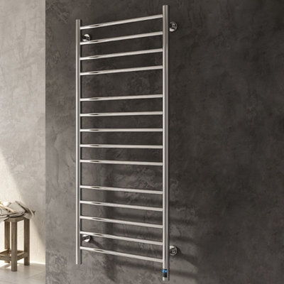 Reina Arnage Electric Only Towel Radiator1200 X 500mmPolished Stainless Steel from B&Q