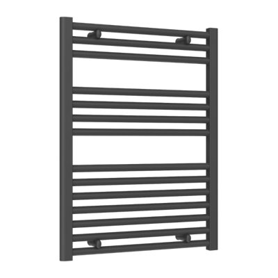 Reina Diva Flat Heated Designer Towel Rail 800 X 600mmAnthracite from B&Q
