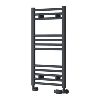 Reina Capo Flat Heated Designer Ladder Towel Rail800 X 400 mmAnthracite from B&Q
