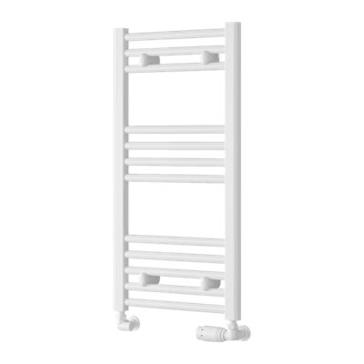 Reina Capo Flat Heated Designer Ladder Towel Rail800 X 400 mmWhite from B&Q