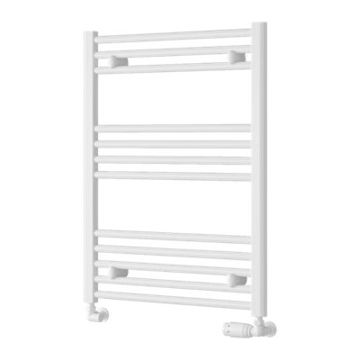 Reina Capo Flat Heated Designer Ladder Towel Rail800 X 600 mmWhite from B&Q