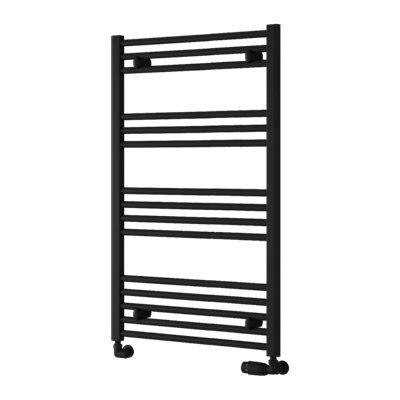 Reina Capo Flat Heated Designer Ladder Towel Rail1000 X 600 mmBlack from B&Q