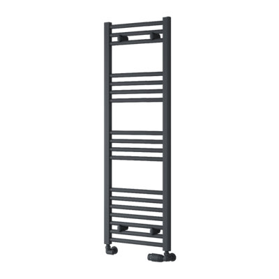 Reina Capo Flat Heated Designer Ladder Towel Rail1200 X 400 mmAnthracite from B&Q