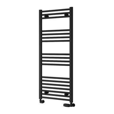 Reina Capo Flat Heated Designer Ladder Towel Rail1200 X 500 mmBlack from B&Q