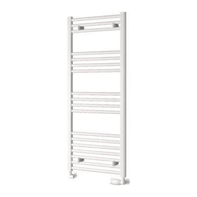 Reina Capo Flat Heated Designer Ladder Towel Rail1200 X 500 mmWhite from B&Q