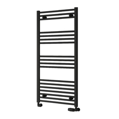 Reina Capo Flat Heated Designer Ladder Towel Rail1200 X 600 mmBlack from B&Q