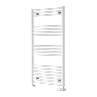 Reina Capo Flat Heated Designer Ladder Towel Rail1200 X 600 mmWhite from B&Q