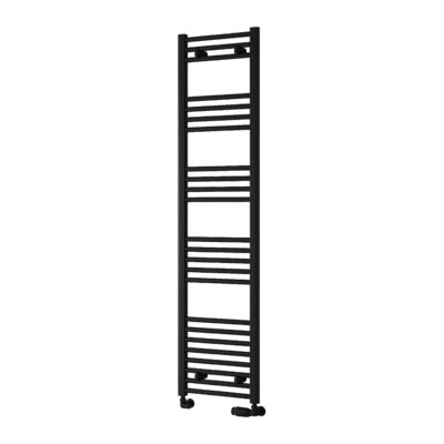 Reina Capo Flat Heated Designer Ladder Towel Rail1600 X 400 mmBlack from B&Q