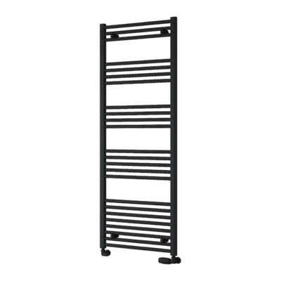 Reina Capo Flat Heated Designer Ladder Towel Rail1600 X 600 mmBlack from B&Q