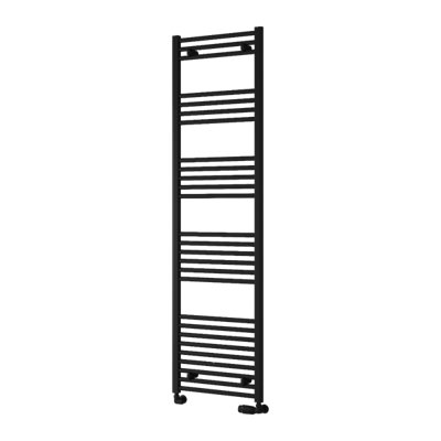 Reina Capo Flat Heated Designer Ladder Towel Rail1800 X 500 mmBlack from B&Q