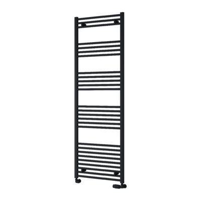 Reina Capo Flat Heated Designer Ladder Towel Rail1800 X 600 mmBlack from B&Q