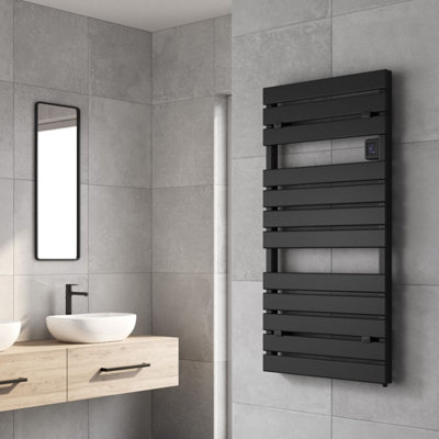 Reina Gia Dry Electric Designer Towel Radiator1120 X 550mmWhite from B&Q