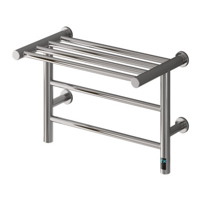 Reina Maira Dry Electric Towel Radiator With Top Shelf350 X 500mmPolished Stainless Steel from B&Q
