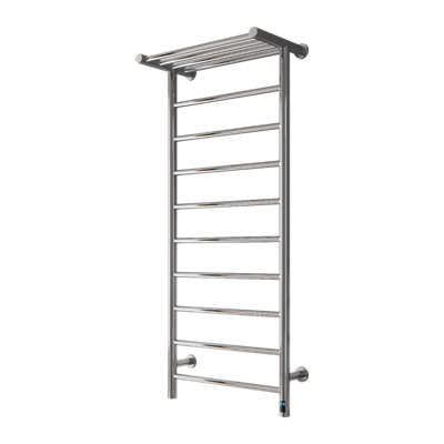Reina Maira Dry Electric Towel Radiator With Top Shelf1190 X 500mmPolished Stainless Steel from B&Q