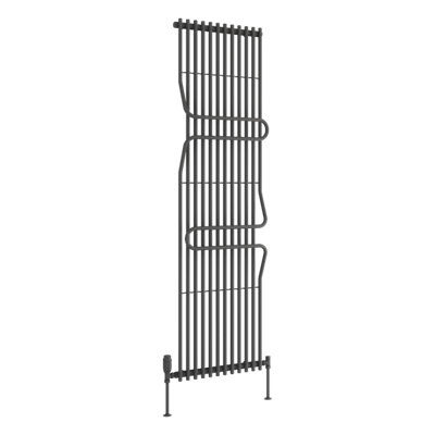 Reina Aletta Mild Steel Towel RadiatorCentral Heating1800 X 500mmAnthracite from B&Q