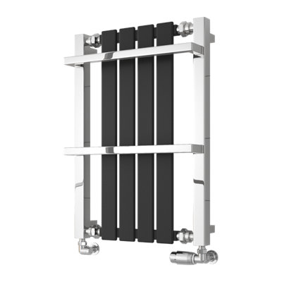Reina Ashen Mild Steel Towel Rail700 X 490mmBlack from B&Q