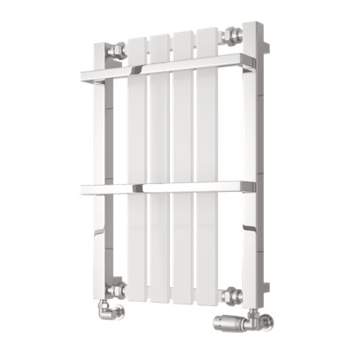 Reina Ashen Mild Steel Towel Rail700 X 490mmWhite from B&Q