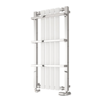 Reina Ashen Mild Steel Towel Rail1000 X 490mmWhite from B&Q