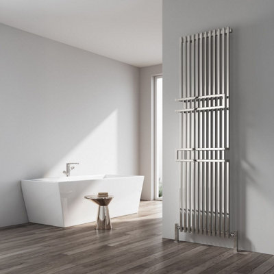Reina Grande Designer Central Heating Towel Radiator1800 X 500mmChrome from B&Q