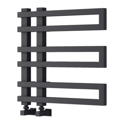 Reina Pietra Modern Offset Ladder Towel Radiator530 X 530 mmAnthracite from B&Q