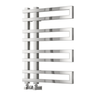 Reina Pietra Modern Offset Ladder Towel Radiator720 X 530 mmChrome from B&Q