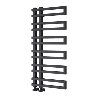 Reina Pietra Modern Offset Ladder Towel Radiator1100 X 530 mmAnthracite from B&Q